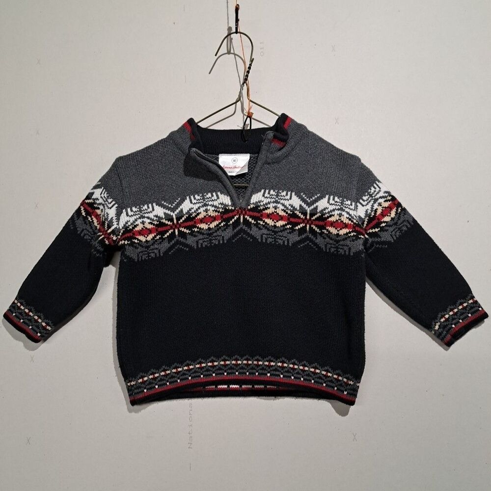 Hanna Anderson Baby Sweater Winter Christmas Cotton 80 CM 18-24 Months Zip